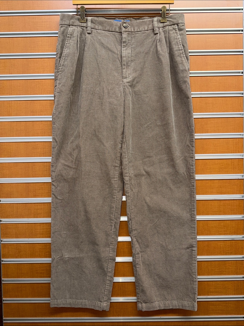 croft & barrow Men's Corduroy Pleated Pants - Taupe Brown